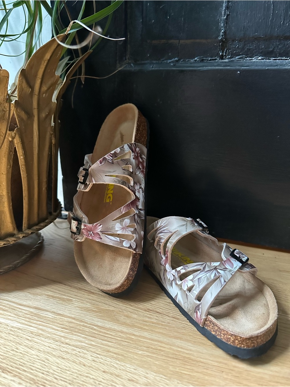 Floral Double-Buckle Women’s Sandals